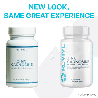 Revive MD Zinc Carnosine Supplement – Gut Health & Immune Support (120 Capsules)