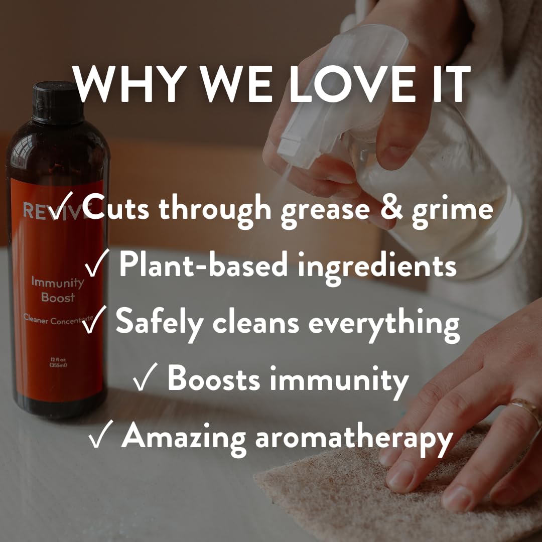 REVIVEEO Immunity Boost Cleaner Concentrate – Plant-Based, Non-Toxic Multi-Purpose Cleaner