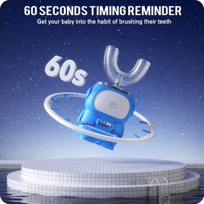 RexCodar Ultrasonic Kids Toothbrush – U-Shaped, Navy, 5 Modes, 60s Timer