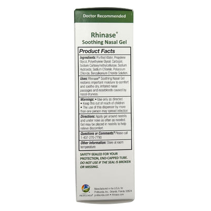 Rhinase Allergy Relief Nasal Gel – Dual Salt, Steroid-Free Moisturizing Gel (1 oz)