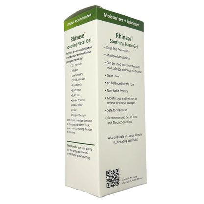 Rhinase Allergy Relief Nasal Gel – Dual Salt, Steroid-Free Moisturizing Gel (1 oz)
