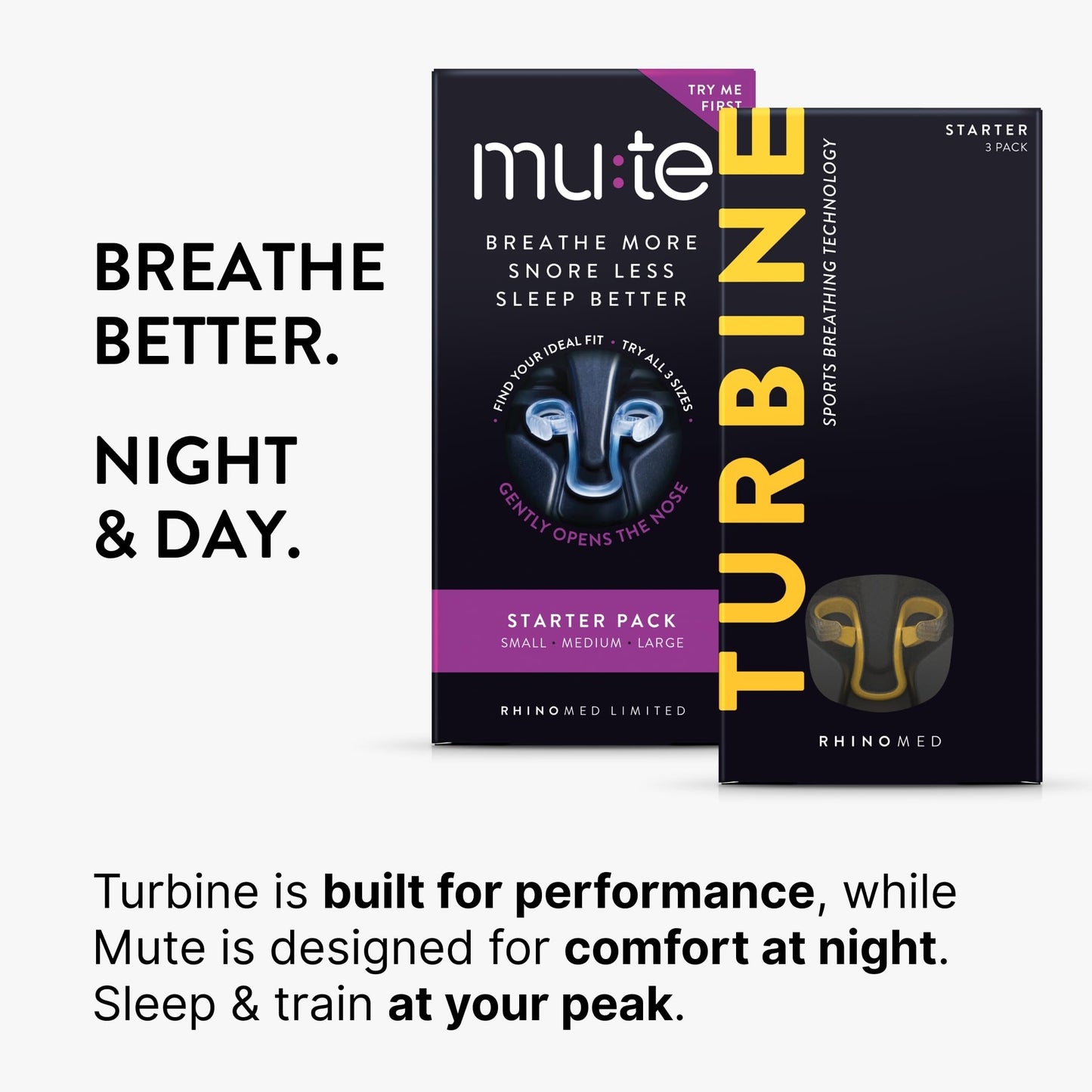 Rhinomed Turbine Nasal Dilator for Athletic Breathing – Trial 3pk