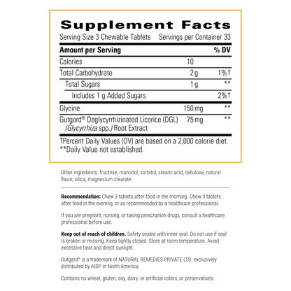 Rhizinate Digestive Support Chewables by Integrative Therapeutics | Vegan, Gluten-Free & Dairy-Free (100 Tabs, 33 Servings)