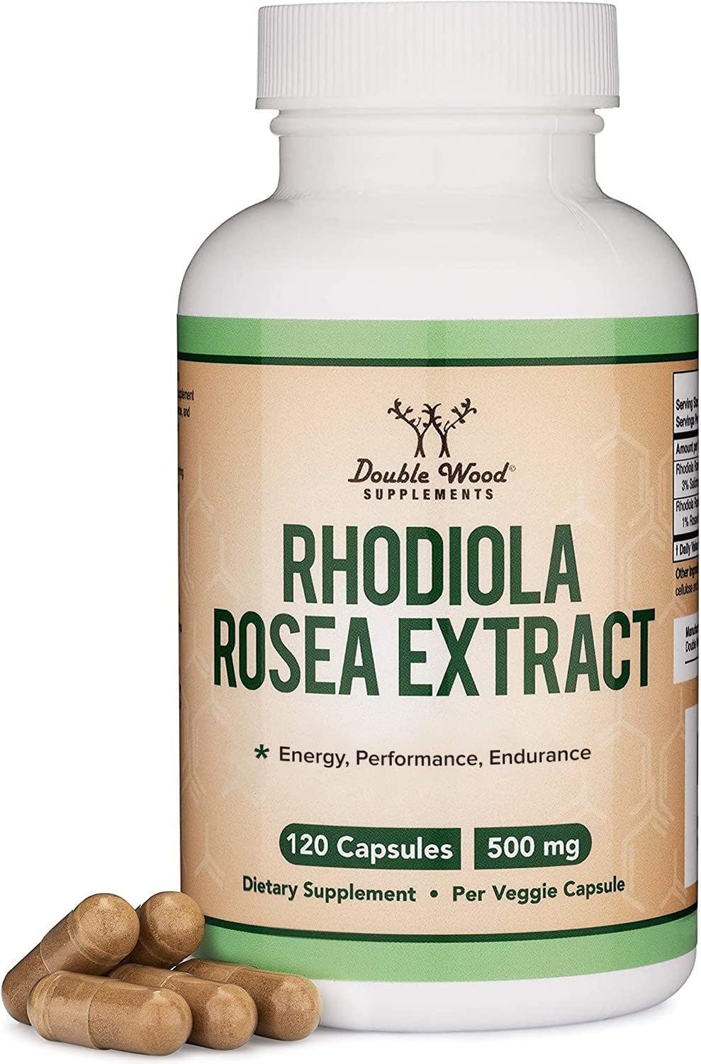 Rhodiola Rosea 500mg – 120 Vegan Capsules | 3% Salidrosides | Gluten Free