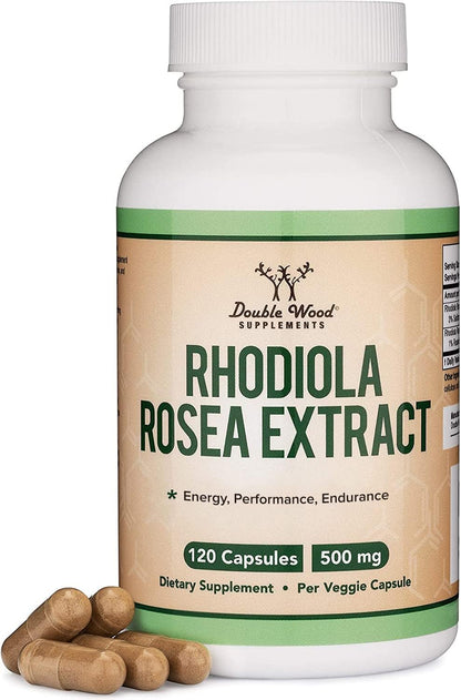 Rhodiola Rosea 500mg – 120 Vegan Capsules | 3% Salidrosides | Gluten Free