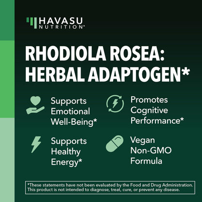Rhodiola Rosea Supplement - 3% Salidrosides, 4-Month Supply