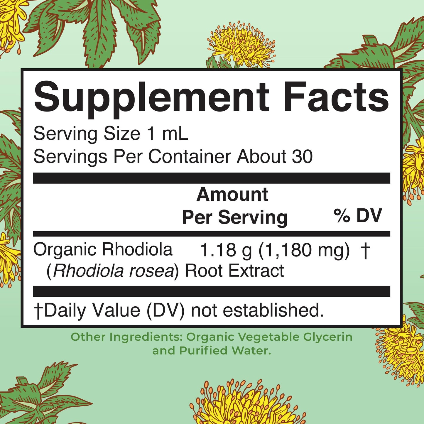 Rhodiola Rosea Supplement by MaryRuth's | USDA Organic Herbal Extract | Nootropic | Focus Supplement | Non-GMO | 30 Servings