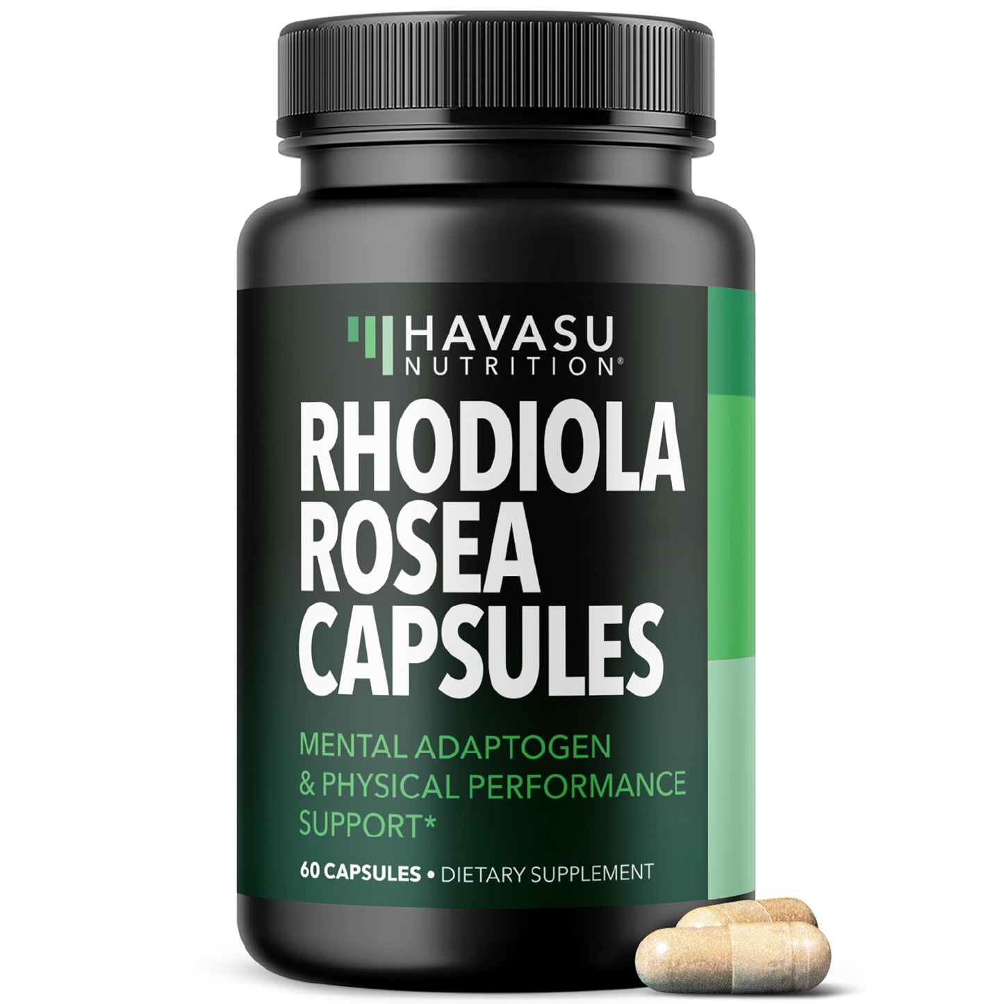 Rhodiola Rosea Supplement - 3% Salidrosides, 3:1 Rosavins, 60 Count | Vegan, Non-GMO, Gluten-Free