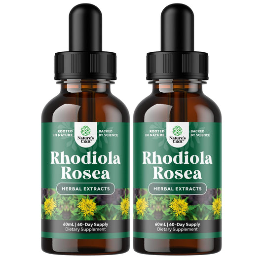 Rhodiola Rosea Tincture - High Potency for Stress & Mood (120 Servings) BritishVita | Premium UK Vitamins & Wellness Supplements
