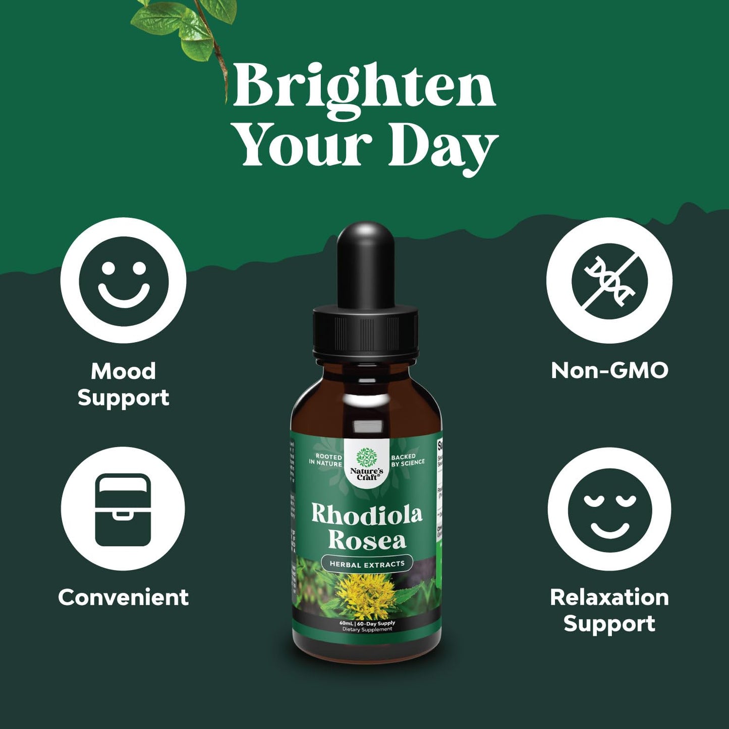 Rhodiola Rosea Tincture - High Potency for Stress & Mood (120 Servings)