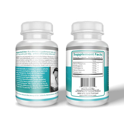 Richardson Nutritional Center B15 Complete Extra Strength – Pangamic Acid (DMG, TMG) 500mg, 90 VCaps