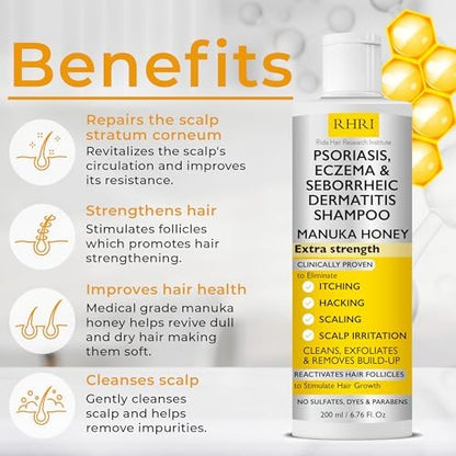 Rida Hair Research Institute Antifungal Psoriasis Shampoo | Soothes Itch & Flake