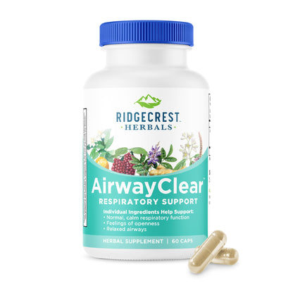 Ridgecrest AirwayClear – Lung Health & Breathing Support (60 Vegan Caps, Gluten Free)