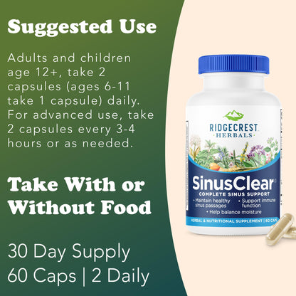 RidgeCrest SinusClear – Complete Sinus & Nasal Health (60 Veg Caps)