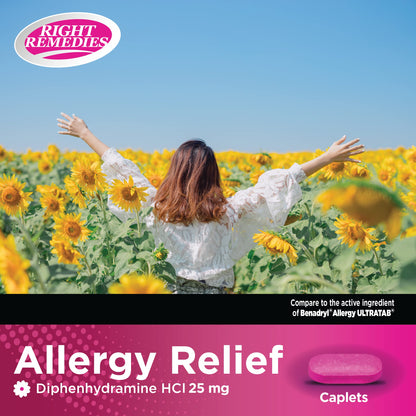 RIGHT REMEDIES Allergy Relief Diphenhydramine HCl 25 mg, 600 Count — Compared to Ultratabs