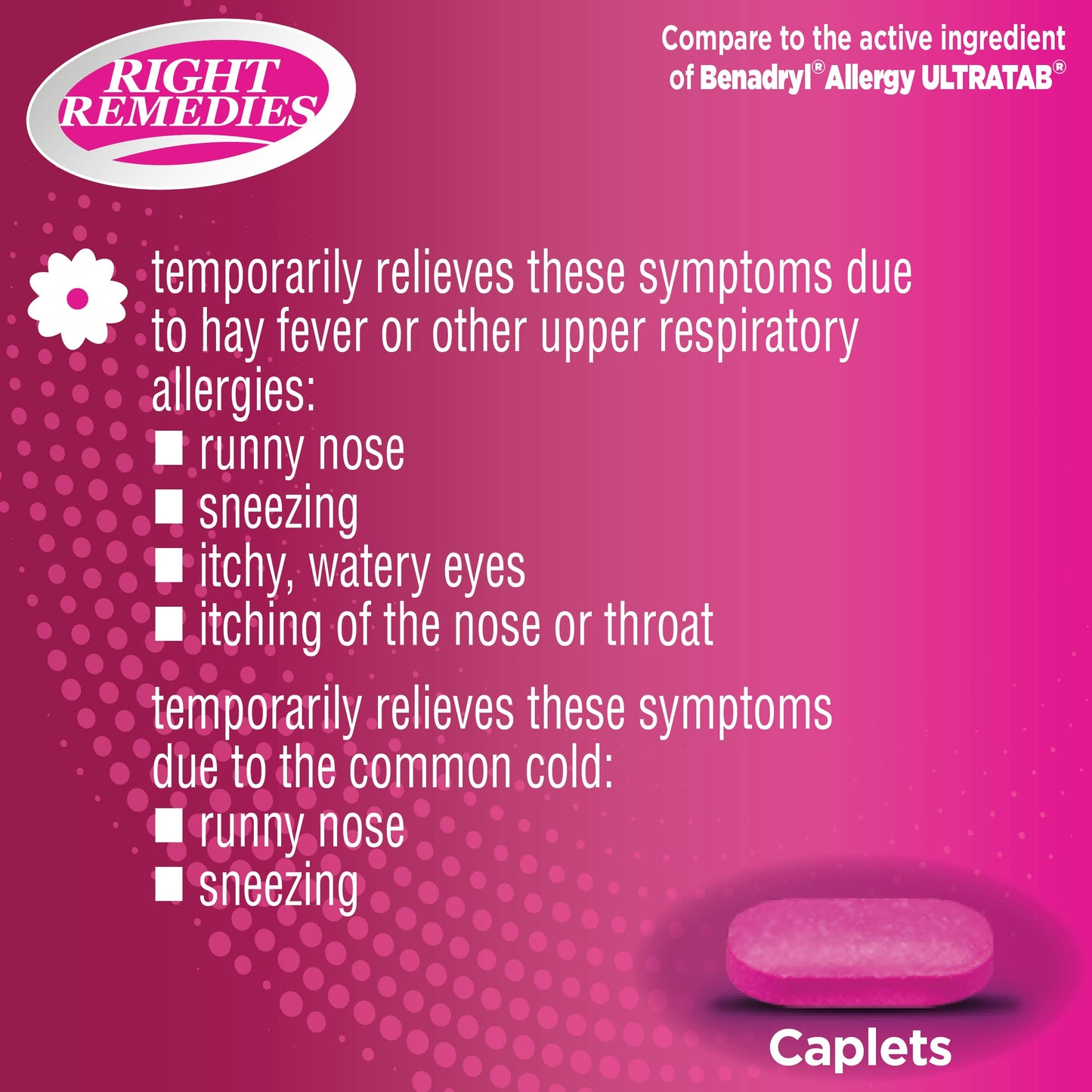 RIGHT REMEDIES Allergy Relief Diphenhydramine HCl 25 mg, 600 Count — Compared to Ultratabs