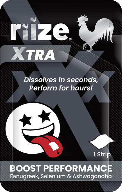 Riize Xtra Strips – Fast-Dissolving Oral Strips with Ashwagandha & Fenugreek