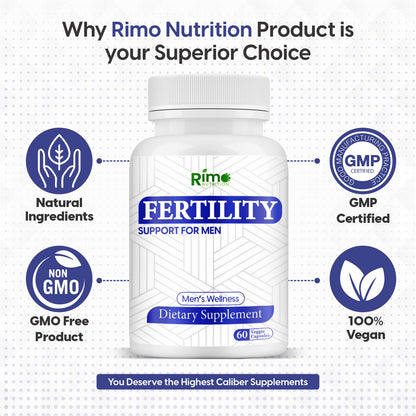 Rimo Nutrition Men's Fertility Support, 60 Capsules
