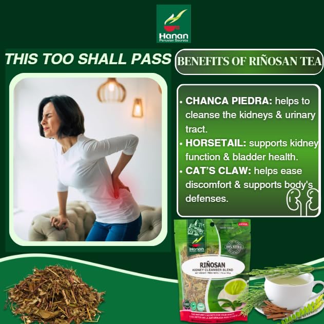 Hanan Riñosan Herbal Blend – Kidney Cleanse Tea 1.8 oz (50 g) with Chanca Piedra, Horsetail & Cat's Claw