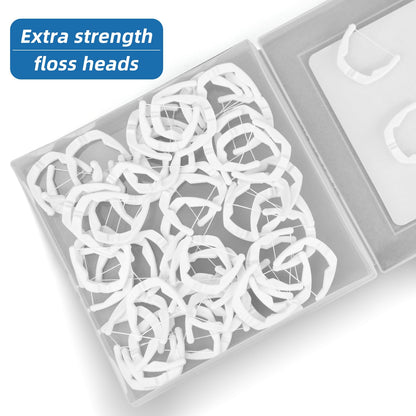 RioRand Ultraclean Access Flosser Refill Heads – PFAS Free, 60pcs (Pack of 2)