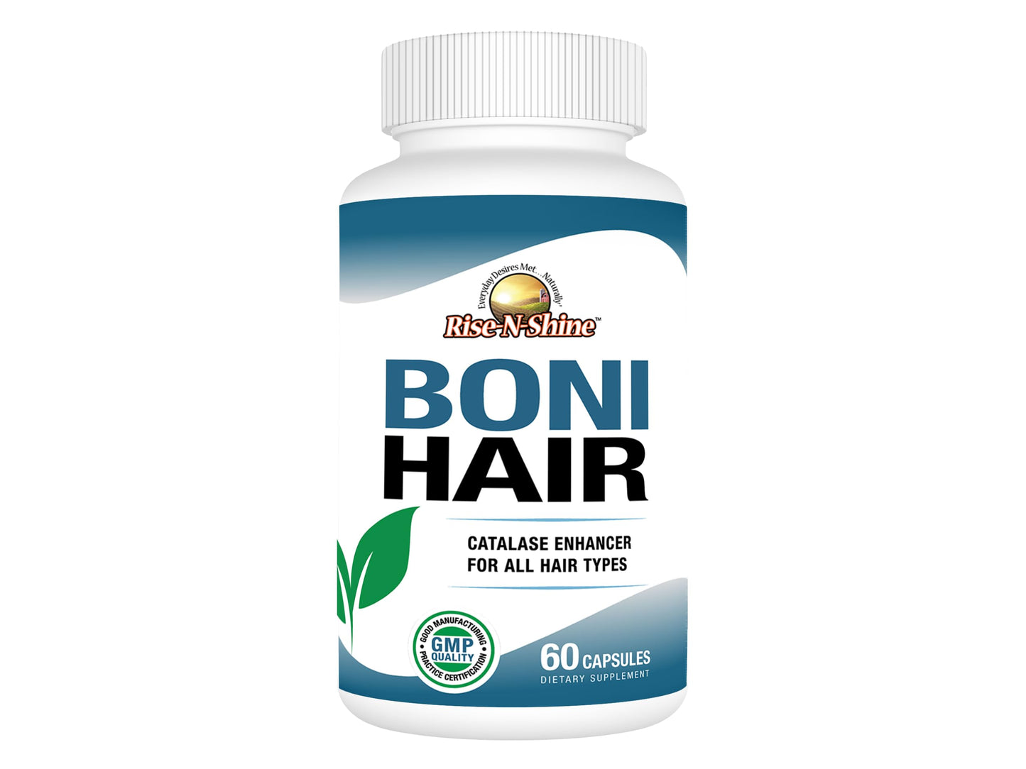 Rise-N-Shine BoniHair Catalase Supplement – 10,000 IU for Vibrant Hair | 60 Capsules