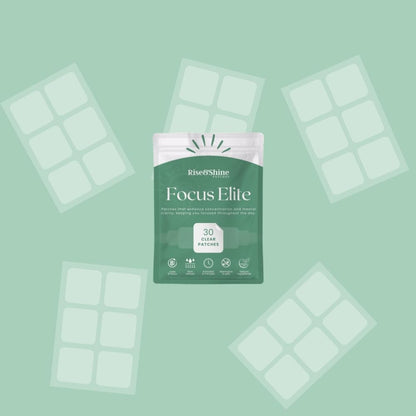 Rise & Shine Focus Elite Patches – 30 Count, 8-Hour Time Release Caffeine-Free Nootropic Patch