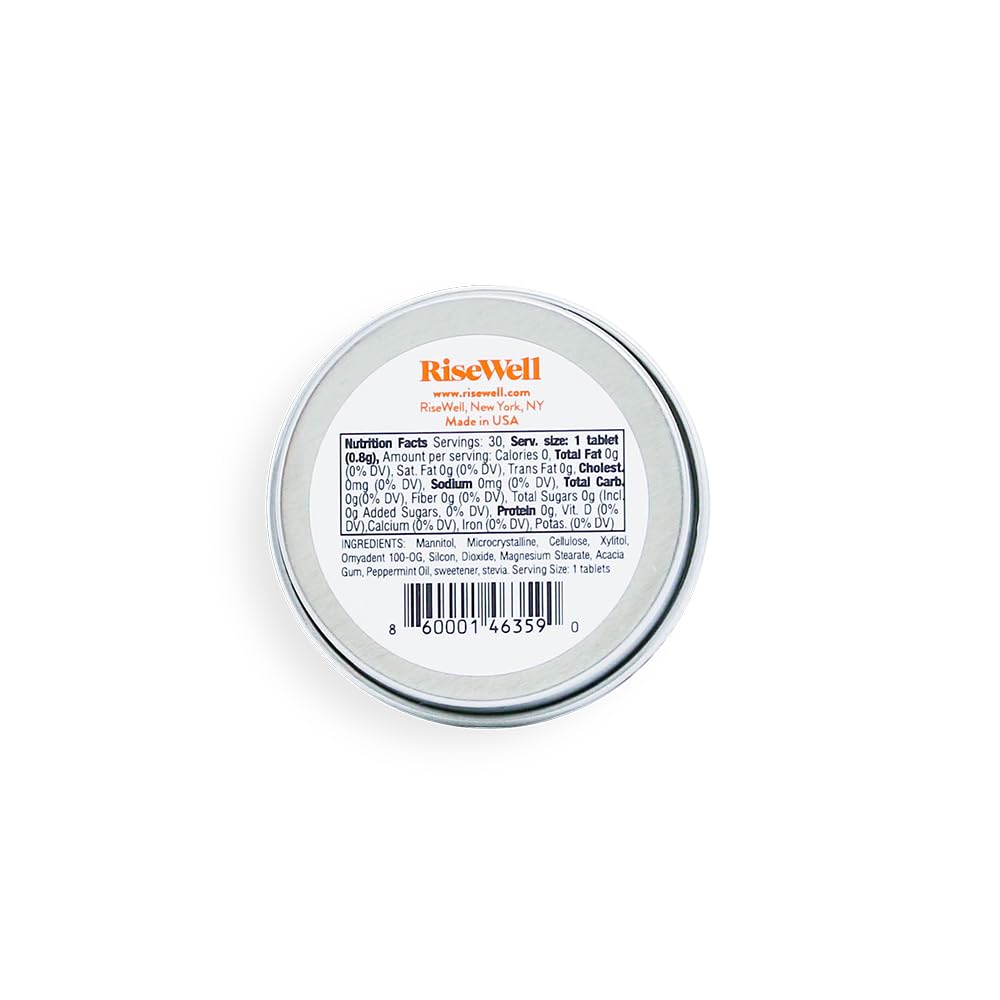 RiseWell a-HA Mint - Xylitol Mints for Dry Mouth | Hydroxyapatite, Sugar Free, 30 Count