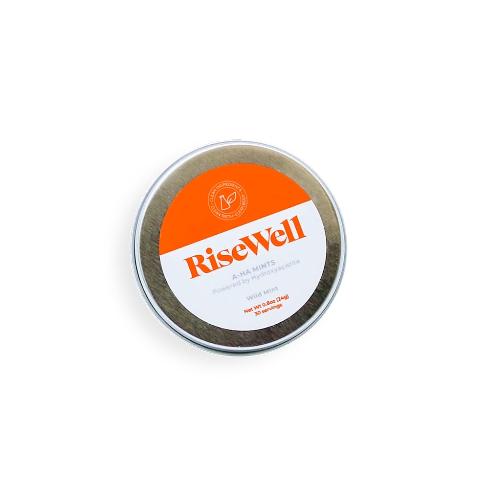 RiseWell a-HA Mint - Xylitol Mints for Dry Mouth | Hydroxyapatite, Sugar Free, 30 Count
