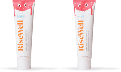 RiseWell Kids Mineral Toothpaste – Hydroxyapatite, No Fluoride, Cake Batter – 3.4 oz (Pack of 2)
