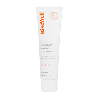 RiseWell PRO Mineral Toothpaste – Nano & Micro Hydroxyapatite, Remineralization & Sensitivity, Fluoride-Free
