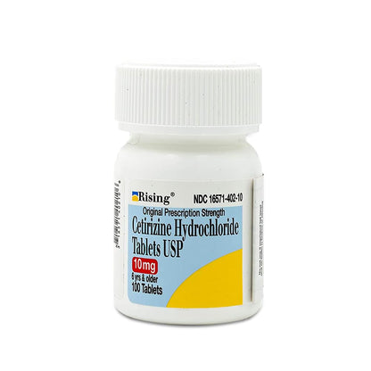 Rising Pharma Cetirizine HCL 10 mg Tablets – 100 Count | All-Day Allergy Relief