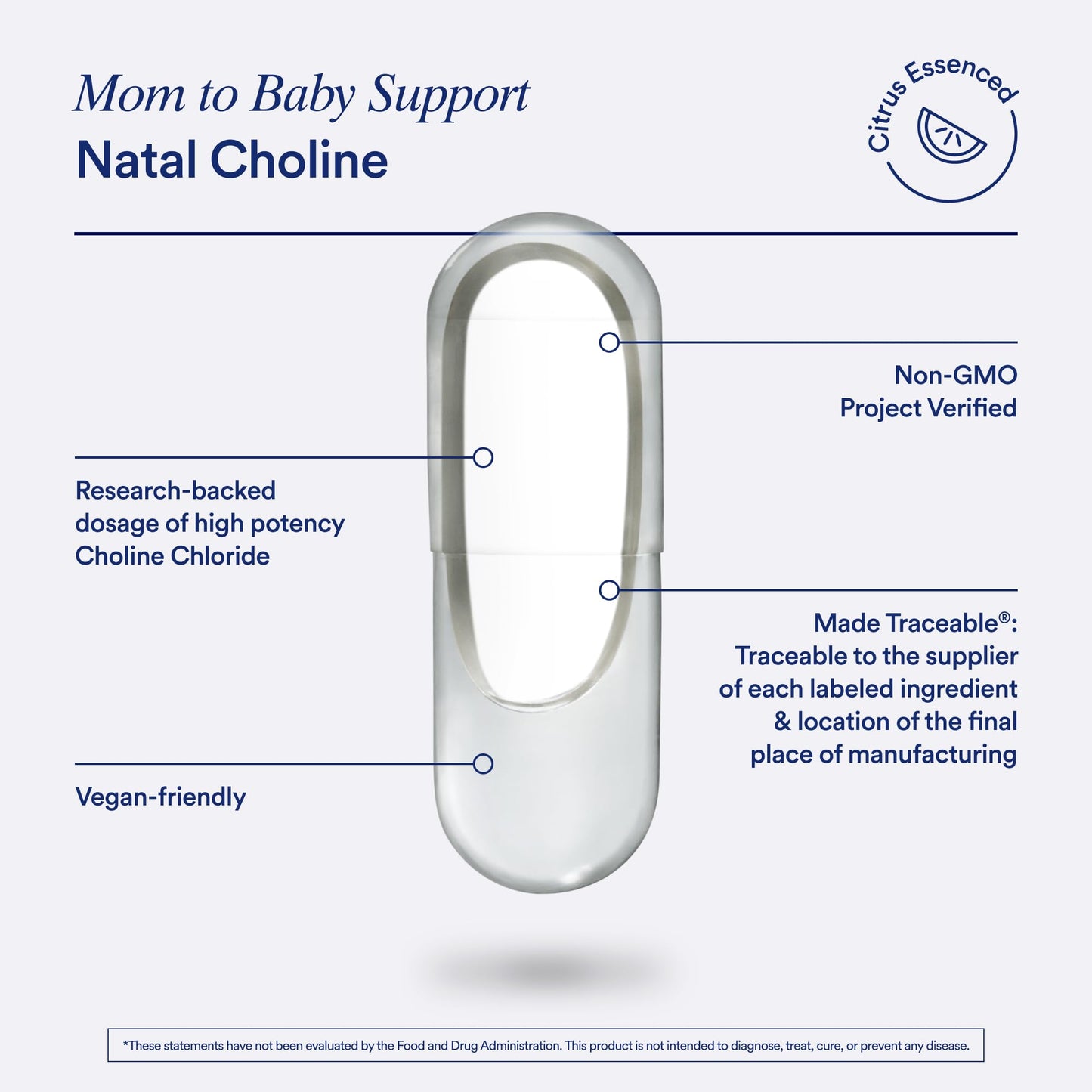 Ritual Natal Choline Supplement 550mg – Supports Baby's Cognitive Function During Pregnancy and Choline Content in Breastmilk* | 30 Day Supply