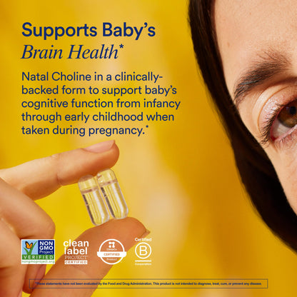 Ritual Natal Choline Supplement 550mg – Supports Baby's Cognitive Function During Pregnancy and Choline Content in Breastmilk* | 30 Day Supply