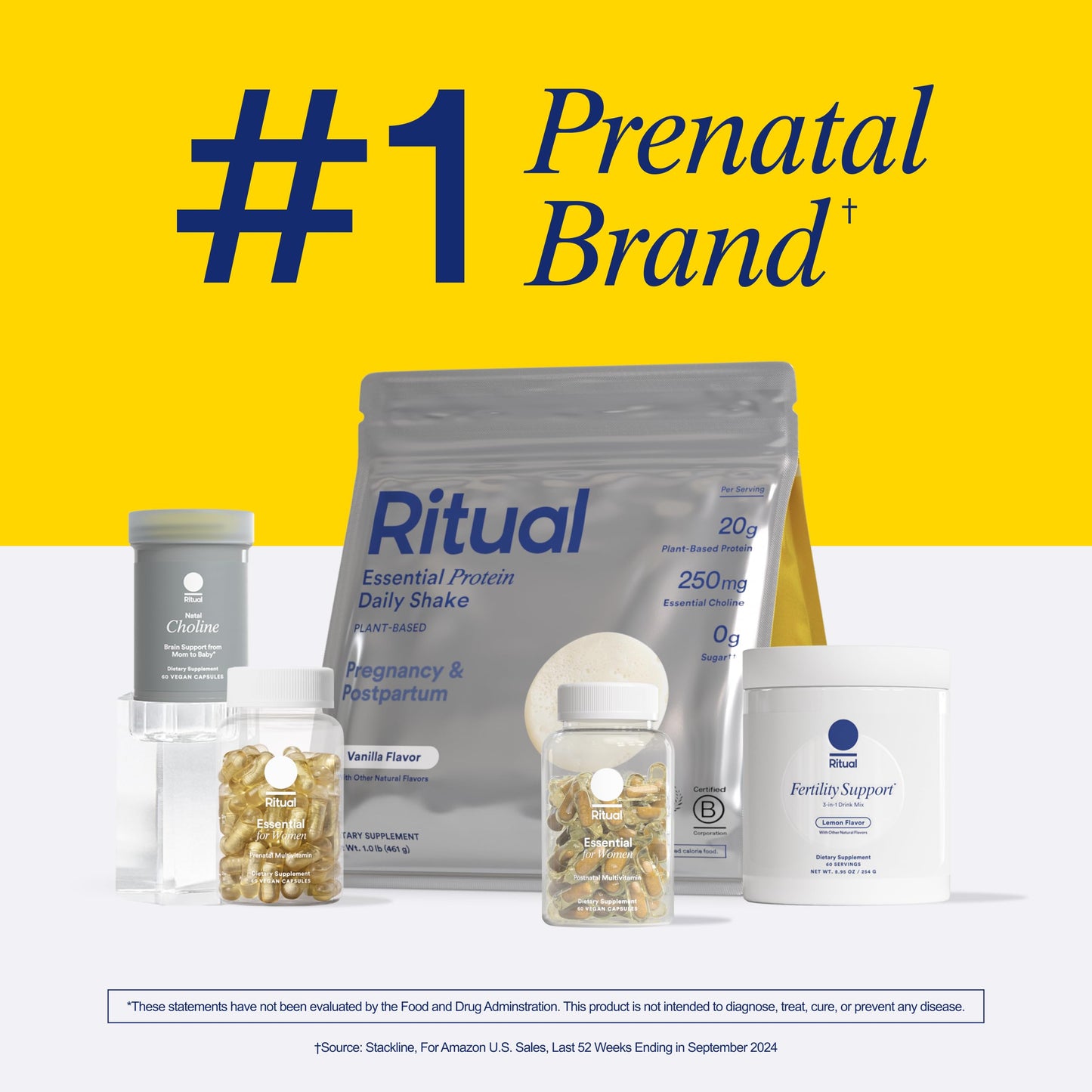 Ritual Natal Choline Supplement 550mg – Supports Baby's Cognitive Function During Pregnancy and Choline Content in Breastmilk* | 30 Day Supply