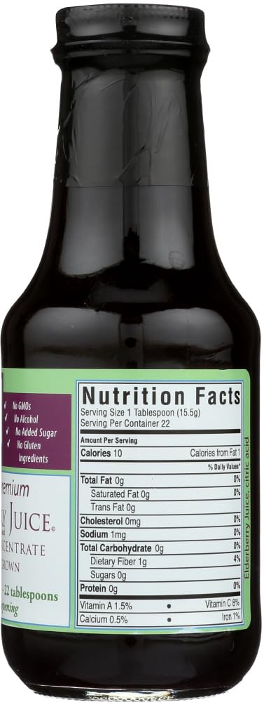 River Hills Harvest Elderberry Juice 11 Ounce – Cold-Pressed, Local
