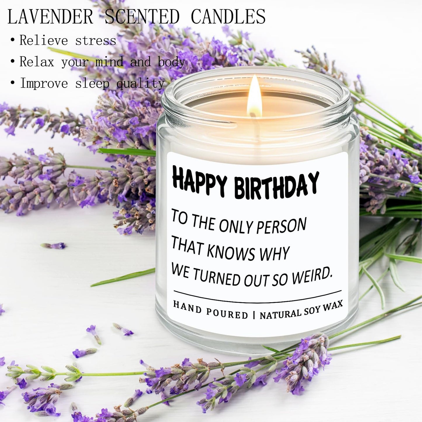 RIZOOCE Lavender Candles – Birthday Gifts for Women, Bestie & Sister Gift Ideas