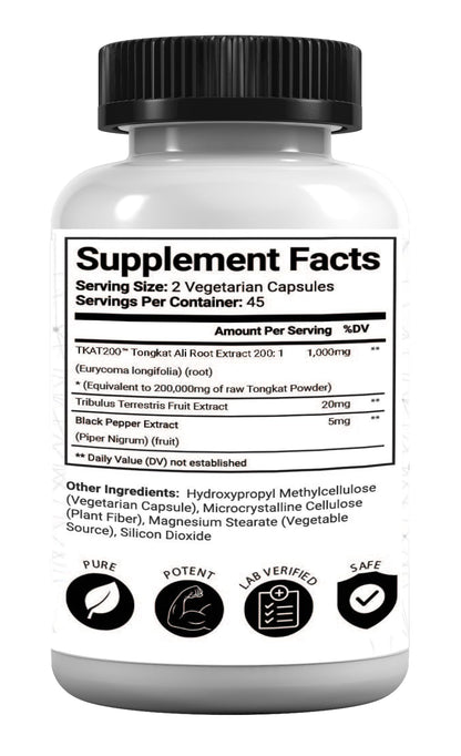 Research Labs Longjack Tongkat Ali Extract Capsules 200x Strength | 200,000 mg | Strength, Drive, Performance & Muscle Mass (2)
