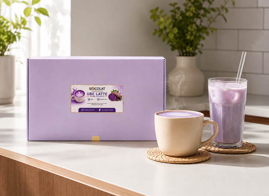 Instant Ube Latte Sachets | Sugar-Free Vegan Purple Yam Drink | Siocolat