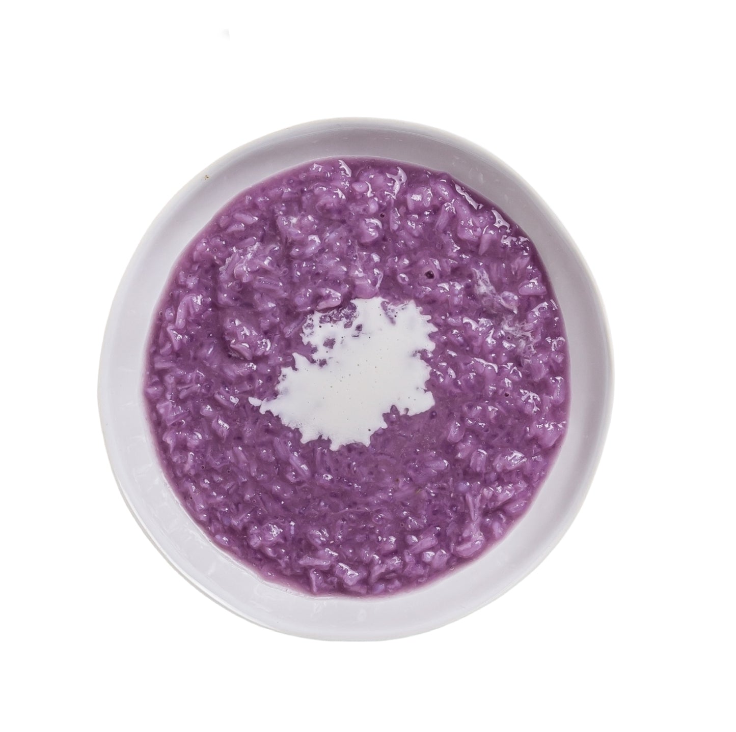Vegan Friendly No Added Sugar Ube Champorado (Rice Porridge)