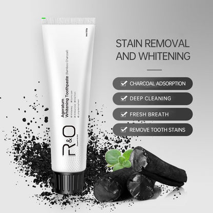 R&O Ageratum Whitening Toothpaste with Bamboo Charcoal – 3.53 oz