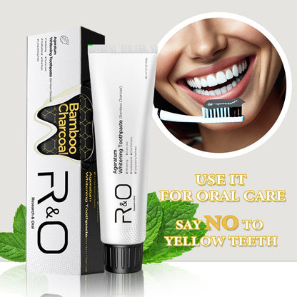 R&O Ageratum Whitening Toothpaste with Bamboo Charcoal – 3.53 oz (2 Tubes)