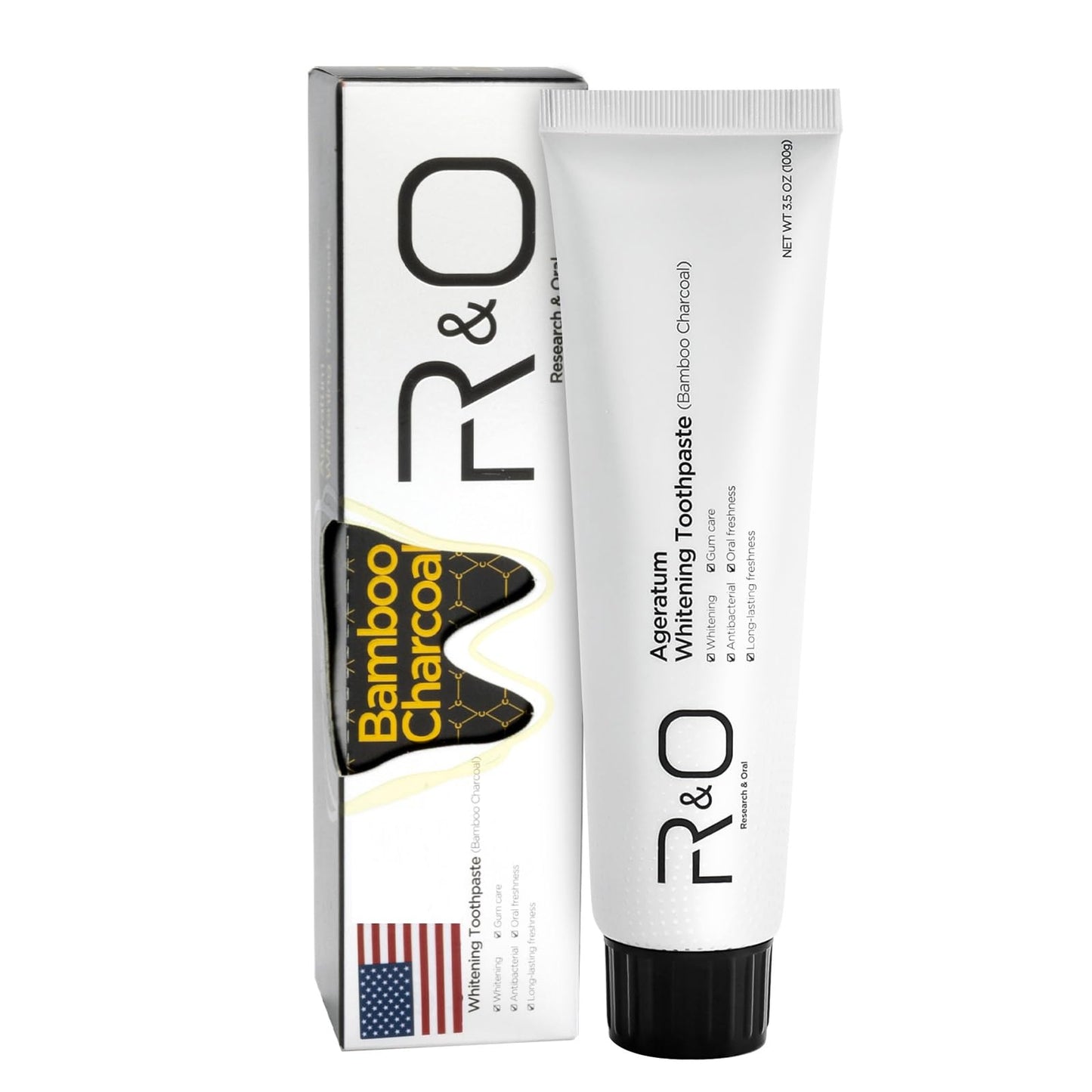 R&O Ageratum Whitening Toothpaste with Bamboo Charcoal – 3.53 oz