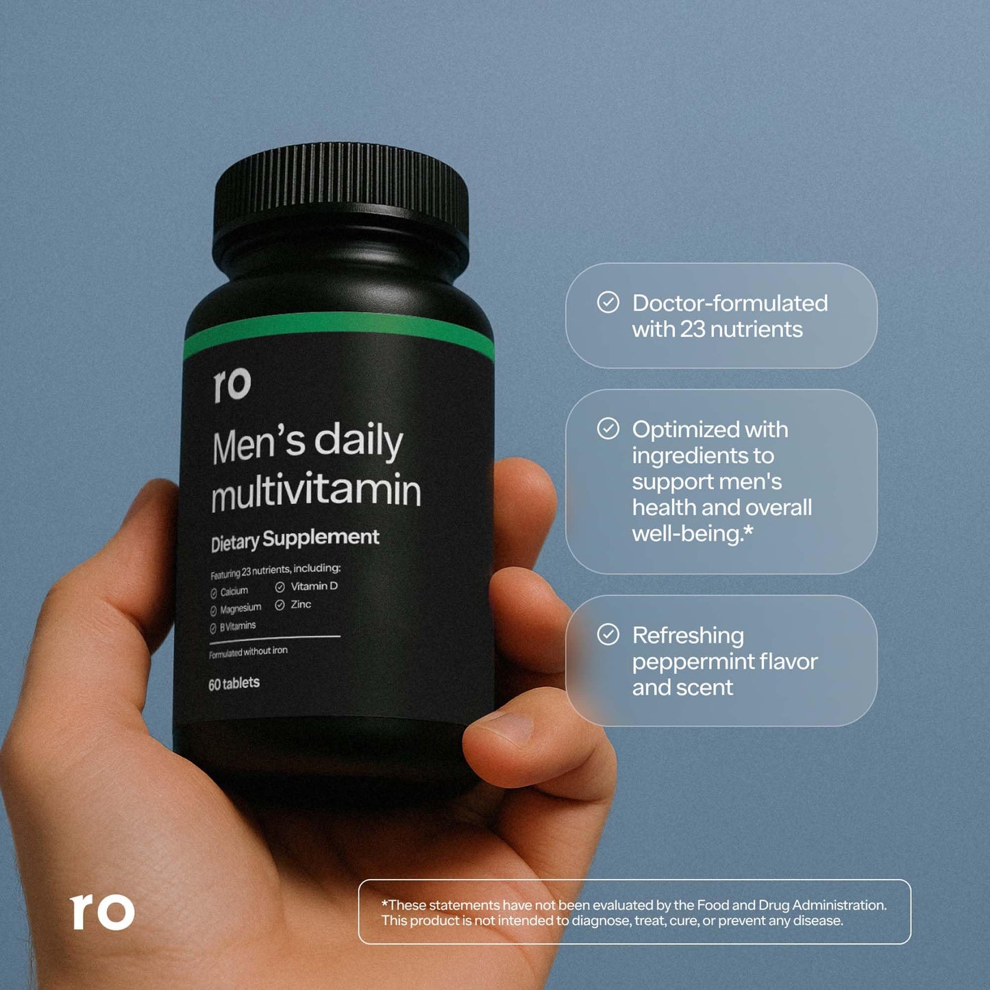 Ro Daily Multivitamin for Men | 30-Day Supply with 23 Key Nutrients for Heart, Brain & Immune Support