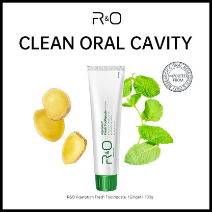 R&O Ginger Mint Fresh Toothpaste 3.53 oz – Fresh Breath & Plaque Removal
