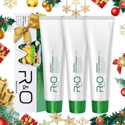 R&O Ginger Mint Fresh Toothpaste 3.53 oz – Fresh Breath & Plaque Removal