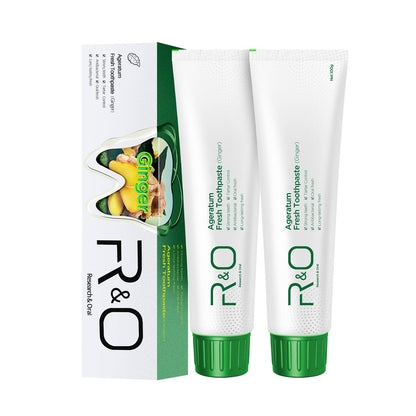 R&O Ginger Mint Fresh Toothpaste - 3.53 oz | Plaque Removal, Fresh Breath & Oral Comfort