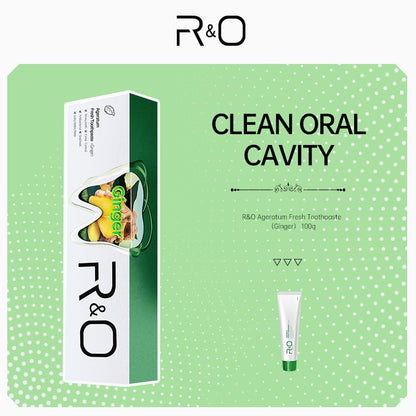 R&O Ginger Mint Fresh Toothpaste - 3.53 oz | Plaque Removal, Fresh Breath & Oral Comfort