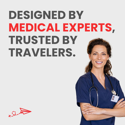 Roamwell Essential Travel Medicine Kit – TSA-Approved International OTC Meds (48 Tablets)