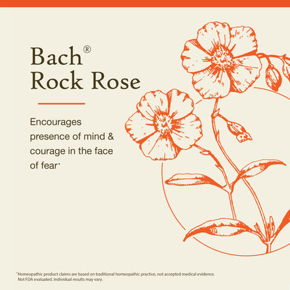 Bach Original Flower Remedies: Rock Rose – Have Courage | 20mL Dropper