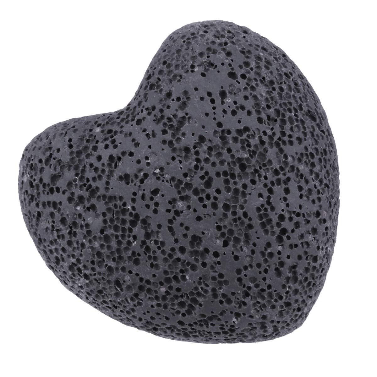 Rockcloud Black Lava Rock Heart-Shaped Pocket Stones - 0.9 Inch, 10 Pcs | Aromatherapy Diffuser Set